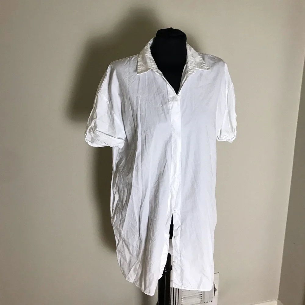 Zara White Short-sleeve Dress - Picture 5 of 6
